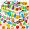 110Pcs Animal Erasers Kids Pencil Erasers Bulk - Mini Animal Food Toys, Classroom Rewards, Game Prizes