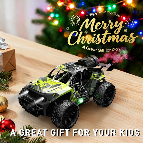 WRTWRT 1:18 4-7-8-12, 40 2.4GHz RC Monster Truck for Boys, Kids All-Terrain Off-Road Remote Control Car with LED Lights