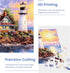 500 Piece Puzzle for Adults, Lighthouse, Recycled Cardboard Jigsaw Puzzles, Family Activity, Gift Idea 20.5X15 inches