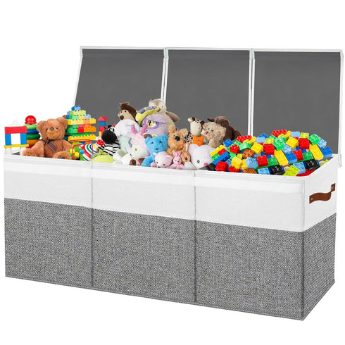 Large Toy Box Chest,Toy Storage Organizer,Storage Bins with Lids,Stuffed Animal Storage,Toy Bins