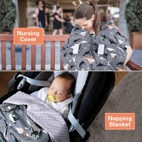 Rquite Car Seat Cover Baby, Carseat Covers Baby Boy, Minky Infant Car Seat Cover Winter, Peekaboo Opening Car Seat