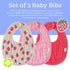 Set 3 3 Itzy Ritzy of Baby Bibs - Ultra-Soft Adjustable Infant & Toddler Bibs Made of Triple-Layer Cotton Muslin, Ideal