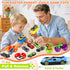 12 Pack Shemira Easter Eggs Filled with Die-cast Racing Cars for Kids Boys Easter Basket Stuffers, Prefilled Easter