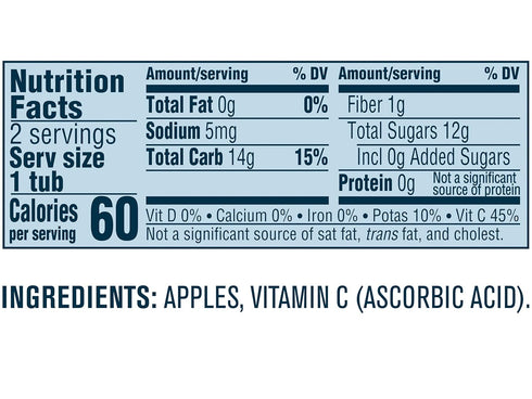 Gerber 2nd Food Baby Food Apple Puree - Natural & Non-GMO, 4 Ounce Tubs, 2-Pack (8 Total)