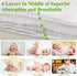6 (19.5''-14'', Count, 10) Cotton Prefold Cloth Diapers -Fasoar Ply Baby Washable Cloth Diaper Covers for Babies