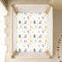miaozhen 1 Pack 52x28 Cotton Baby Crib Sheets for Boys Girls Comfy Breathable Jungle Animal Fox Squirrel Colorful