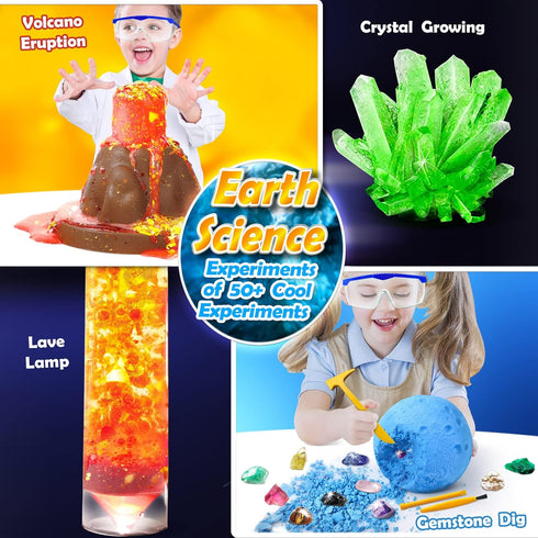 UNGLINGA 50+ Science Lab Experiments Kit for Kids, STEM Activities Educational Scientist Toys Gifts for Boys Girls