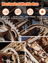 MIEBELY DIY Marble Run Model Building Kits, 3D Wooden Puzzles for Adults, Mechanical Gear Engineering Craft Toys