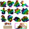 Max Fun 48PCS Christmas Crafts Scratch Art for Kids, Magic Rainbow Scratch Off Paper Cards, Party Favors