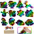 Max Fun 48PCS Christmas Crafts Scratch Art for Kids, Magic Rainbow Scratch Off Paper Cards, Party Favors