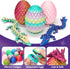 CHolic 12PCS 3D Printed Dragon Eggs with Dragon Inside, Mini Dinosaur Eggs Articulated Crystal Animal Fidget Toy