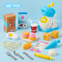 lalalark Playset, 16 Whisk n' Bake Bakery Mixer Pieces Toy Kitchen and Food Accessories with Play Money and Menu, Role