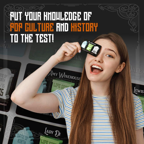 Foxmind Games Deadlines Trivia Card Game - Pop Culture Game for 10 Players, Fun Family Night