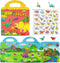 Reusable Sticker Books for Kids, Travel Dinosaur Sticker Books for 3-5 Year Olds, Educational Gifts for Boys & Girls
