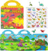 Reusable Sticker Books for Kids, Travel Dinosaur Sticker Books for 3-5 Year Olds, Educational Gifts for Boys & Girls