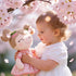 Plush Cherry Girl Doll - Soft Pink Baby Gift with Adorable Gift Bag