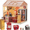 Miniature DIY House Kit Convenience Store 92Pcs 1:24 Scale Dollhouse Mini-Mart Corner