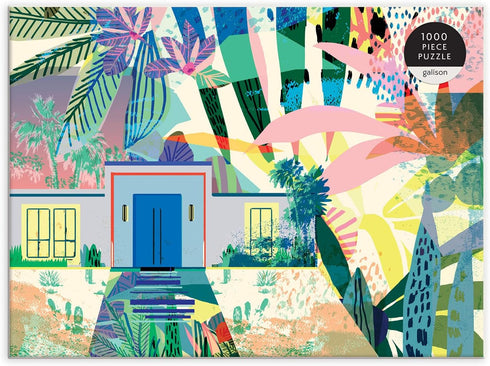 Galison Kitty McCall Palm Springs Puzzle, 1,000 Pieces, 27” x 20” – Colorful Artwork of a Palm Springs Home
