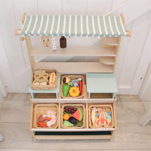 3+ Tender Leaf Toys - Charcuterie Basket - Pretend Food Play Supermarket Shopping Game Accessories Educational Learning