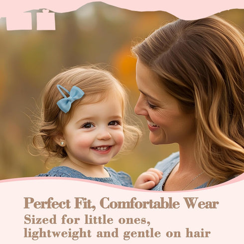 Hair Clips 40-Pack, Premium Quality Lightweight Snap Clips in 20 Colors, Baby Barrettes, Hair Accessories for Kids