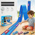 Upgrade Flexible Race Track for Kids, 15 Ft Flex Race Car Ramp