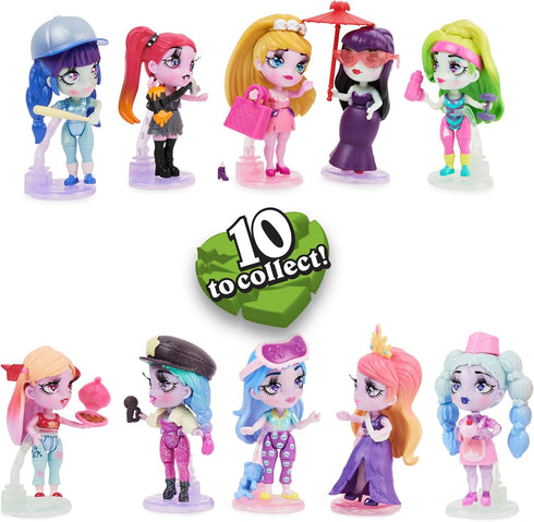 Surprise Collectible Zombie Figure, Doll Accessories & Coffin, 3.5-inch, Kids Toys for Girls