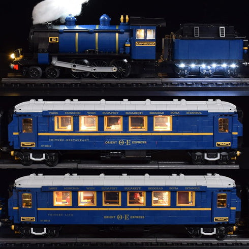 LED Lighting Kit for Lego Ideas 21344 The Orient Express Train Building Set - Model Not Included (Remote Version)