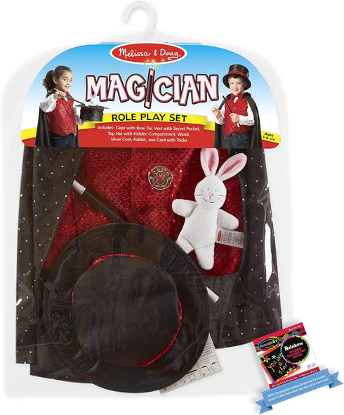 Magician Role Play Set Bundle with 1 Theme and M&D Scratch Fun Mini-Pad (08508)