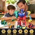 Toys,6 1 Set,Educational 3 4 5 6 VEAIS Magnetic Transform Dinosaur Robot in Transforming Robots Toy for Kids,Easy DIY