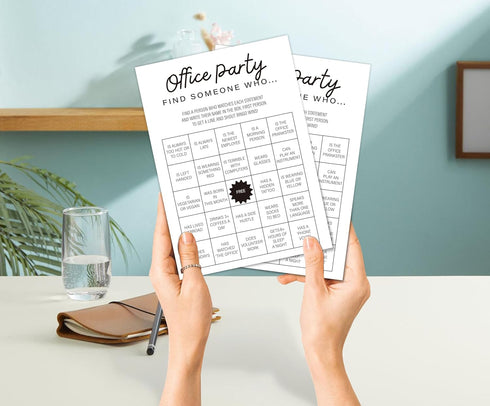 Office Party Game - Find Someone Who (30-Cards), Team Building Icebreaker Game, Fun Work Activities