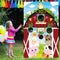 Farm Animals Toss Game with 3 Nylon Bean Bags, Indoor and Outdoor Party Game for Kids, Farmer Theme Decorations