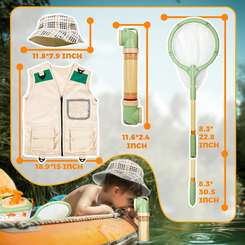 Kids Explorer Kit, 27 Pcs Outdoor Bug Catching Kit for Kids 3+ Years Old