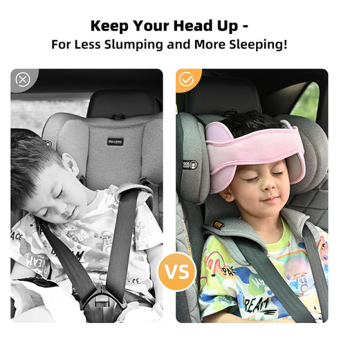 LETTON Car Seat Head Support for Child, Adjustable Toddler Car Seat Head Holder Head Strap, Safe, Breathable Head