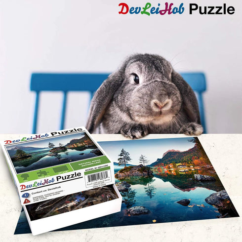 Jigsaw Puzzles 1000 Pieces for Adults and Kids - Nature Series Large Autumn Lake Puzzle - 27''x19''