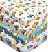 FIGEPO 4 Pack Baby Boy Crib Sheets Set Soft Fitted Baby Boy Mattress