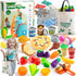 Pretend Play Food Sets for Toddlers, Kids Grocery Store Playset with Shopping