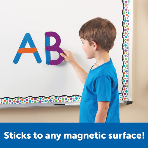 Learning Resources Giant Magnetic Letter Construction - Alphabet Magnets, Letter Building and Recognition, Learn