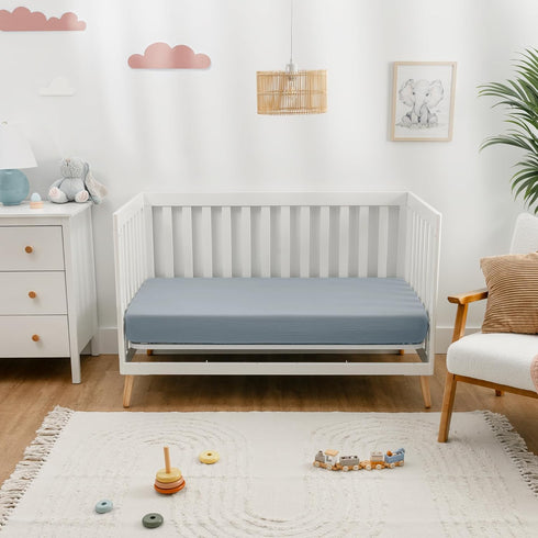 Set Large Muslin Crib Sheet & Blanket for Infants - Soft & Breathable
