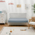 Set Comfy Cubs Grey/White Muslin Crib Sheet & Baby Blanket