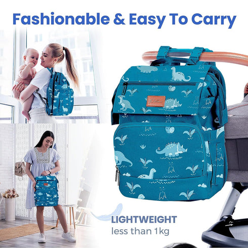 Backpack 16 PILLANI Baby Diaper Bag - Large Waterproof Travel Diaper Bag for Boys & Girls, Organizer Pockets