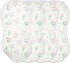 decor gift 4 Pack 22x11in Cotton Newborns Burp Cloths Soft and Absorbent Pink and Green Daisy Flower Bee Baby Burp Rags