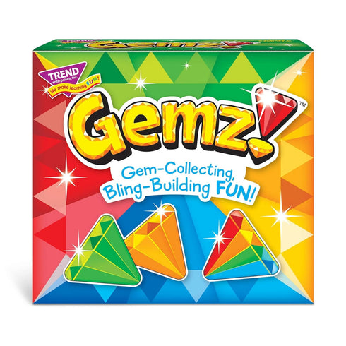 Gemz! Three Corner Card Game, Family-Friendly Fast Playing, 2-4 Players, Ages 4 and Up, Collect 6 Gemz Cards