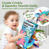 YySiRui 4-Pack 0-6 6-12 Tummy Set Baby Crinkle Books for Babies Months, Soft Cloth Touch and Feel Sensory Books Months