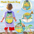HUUIDY 4 4-12 Beach Toys for Kids, Sand Toys with Sand Buckets and Shovels for Kids, Sand Castle Building Kit with Mesh