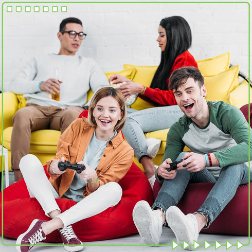36 Pcs Video Game Bracelets, Gamer Party Favors, Silicone Rubber Wristbands for Gaming Party Decor
