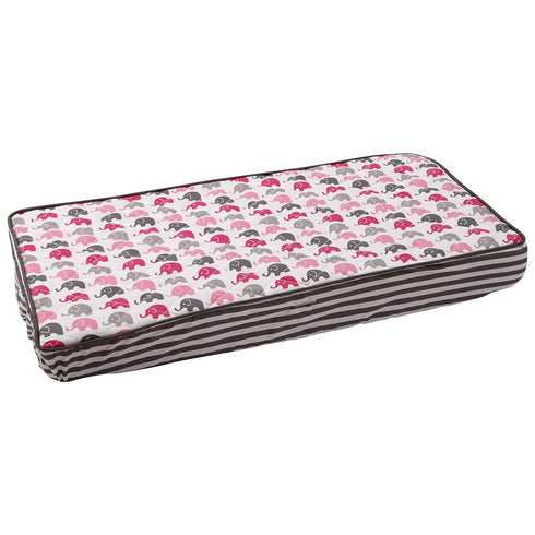 Bacati - Elephants Pink/Grey Mini Changing Pad Cover