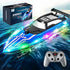 2.4Ghz 8-12,Toy JOI MEW RC Boat for Kids with LED Lights, Remote Control Racing Boats for Ages Water Boat for Pools