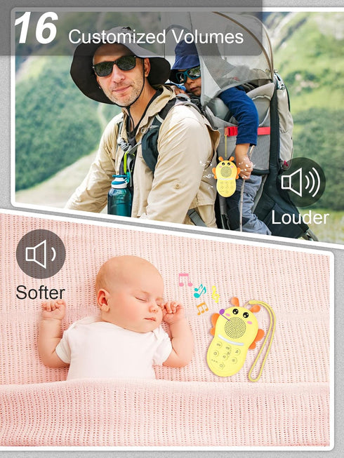 Portable Sound Machine for Baby,White Noise Sound Machine for Babies and Kids,Rechargeable Lullaby Machine