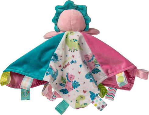 Taggies Stuffed Animal Security Blanket with Tags, Aroar-a-saurus Dinosaur, 13 x 13-Inches