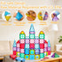 142PCS 2 3+ Upgraded Antibacterial Magnetic Tiles with Cars, Built-in Antibacterial Protection, Inhibits Bacterial
